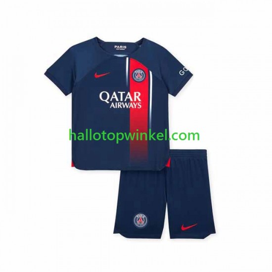 Paris Saint-Germain Voetbalshirt Kleuters/Kids Thuis Tenue 2023-2024 Korte Mouw