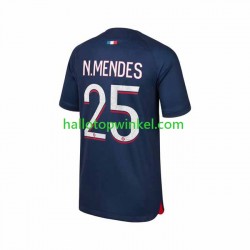 Paris Saint-Germain Voetbalshirt N.Mendes 25 Heren Thuis Tenue 2023-2024 Korte Mouw