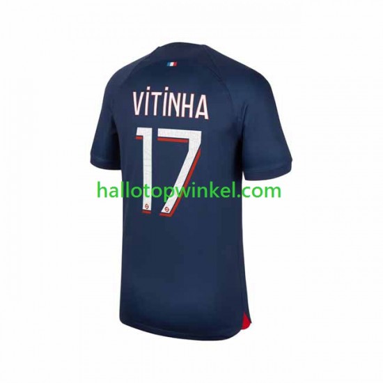 Paris Saint-Germain Voetbalshirt Vitinha 17 Heren Thuis Tenue 2023-2024 Korte Mouw