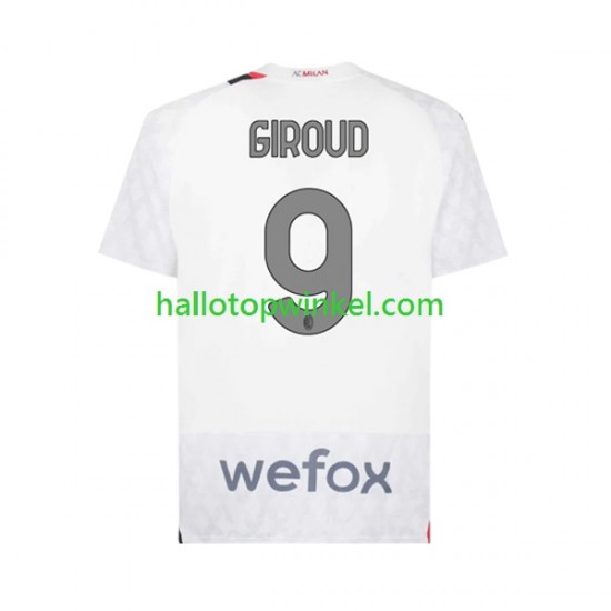 AC Milan Voetbalshirt Olivier Giroud 9 Heren Uit Tenue 2023-2024 Korte Mouw
