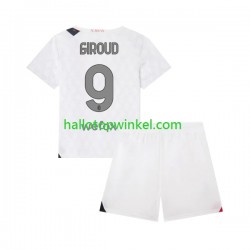 AC Milan Voetbalshirt Olivier Giroud 9 Kleuters/Kids Uit Tenue 2023-2024 Korte Mouw