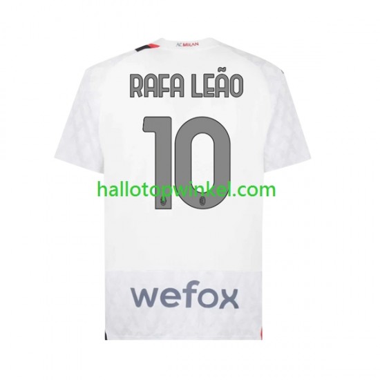 AC Milan Voetbalshirt Rafael Leao 10 Heren Uit Tenue 2023-2024 Korte Mouw