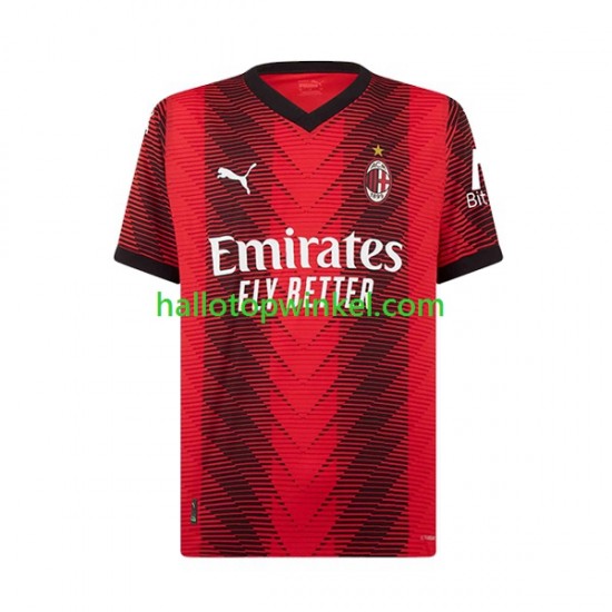 AC Milan Voetbalshirt Rafael Leao 10 Kleuters/Kids Thuis Tenue 2023-2024 Korte Mouw