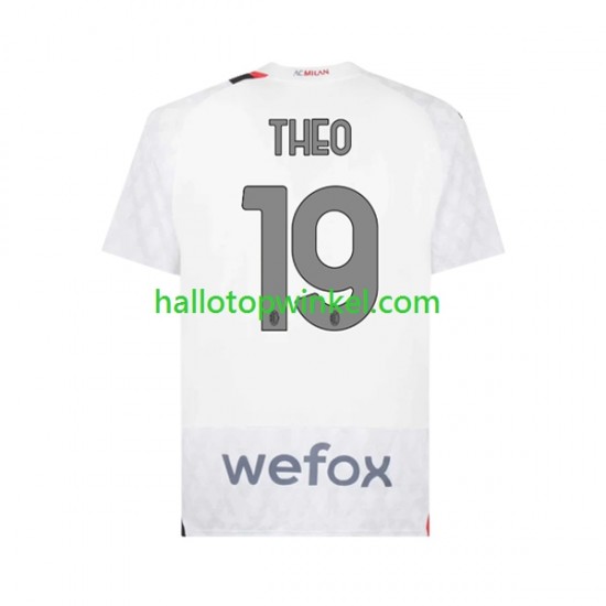 AC Milan Voetbalshirt Theo 19 Heren Uit Tenue 2023-2024 Korte Mouw