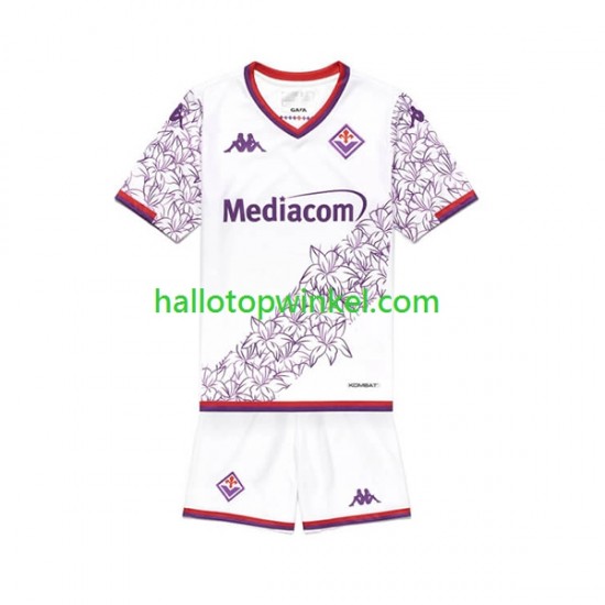 Fiorentina Voetbalshirt Kleuters/Kids Uit Tenue 2023-2024 Korte Mouw