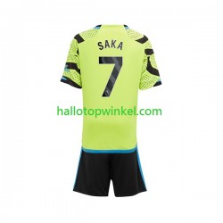 Arsenal Voetbalshirt Saka 7 Kleuters/Kids Uit Tenue 2023-2024 Korte Mouw