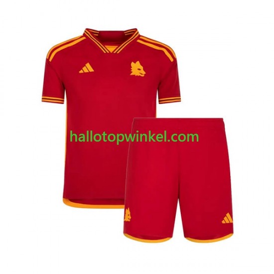 AS Roma Voetbalshirt Kleuters/Kids Thuis Tenue 2023-2024 Korte Mouw