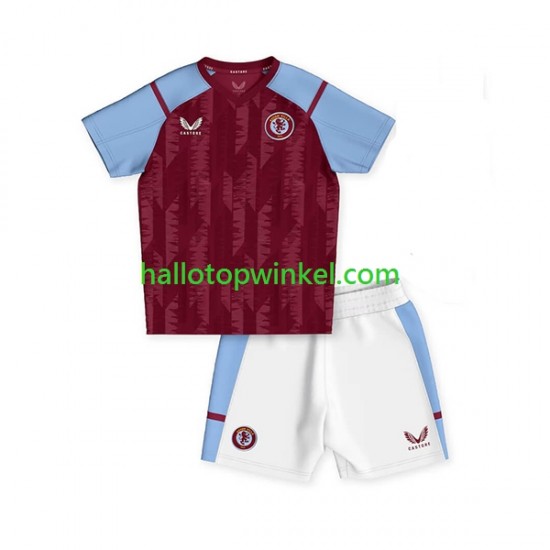 Aston Villa Voetbalshirt Kleuters/Kids Thuis Tenue 2023-2024 Korte Mouw