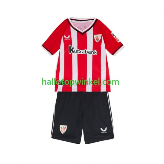 Athletic Bilbao Voetbalshirt Kleuters/Kids Thuis Tenue 2023-2024 Korte Mouw