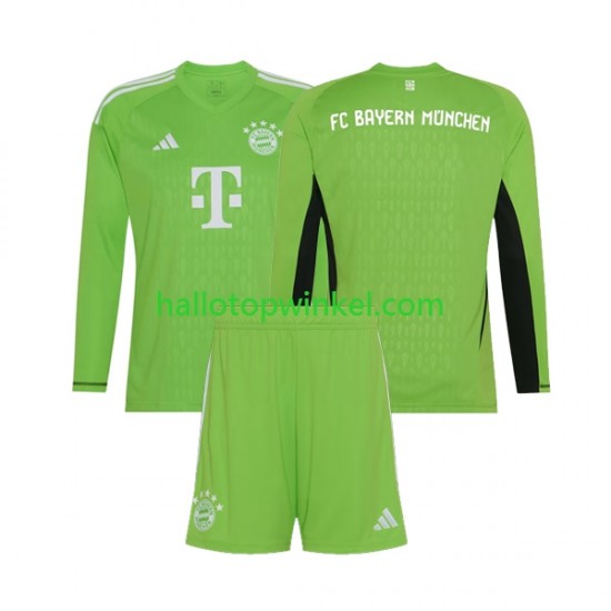 FC Bayern München Voetbalshirt Doelman Kleuters/Kids Uit Tenue 2023-2024 Lange Mouw