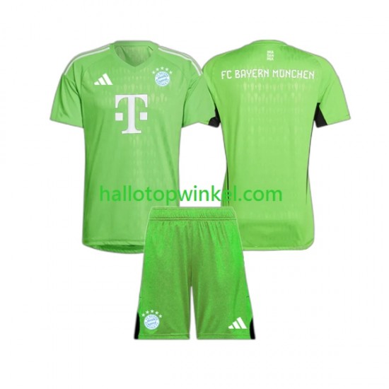 FC Bayern München Voetbalshirt Doelman Kleuters/Kids Uit Tenue 2023-2024 Korte Mouw