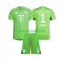 FC Bayern München Voetbalshirt Manuel Neuer 1 Doelman Kleuters/Kids Uit Tenue 2023-2024 Korte Mouw