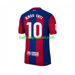 FC Barcelona Voetbalshirt Ansu Fati 10 Heren Thuis Tenue 2023-2024 Korte Mouw