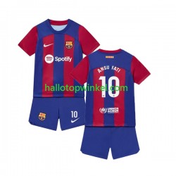 FC Barcelona Voetbalshirt Ansu Fati 10 Kleuters/Kids Thuis Tenue 2023-2024 Korte Mouw