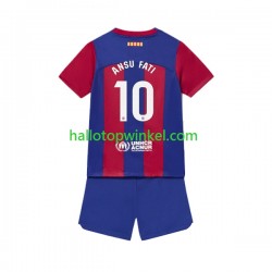 FC Barcelona Voetbalshirt Ansu Fati 10 Kleuters/Kids Thuis Tenue 2023-2024 Korte Mouw