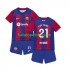 FC Barcelona Voetbalshirt Frenkie de Jong 21 Kleuters/Kids Thuis Tenue 2023-2024 Korte Mouw