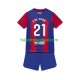FC Barcelona Voetbalshirt Frenkie de Jong 21 Kleuters/Kids Thuis Tenue 2023-2024 Korte Mouw