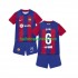 FC Barcelona Voetbalshirt Gavi 6 Kleuters/Kids Thuis Tenue 2023-2024 Korte Mouw