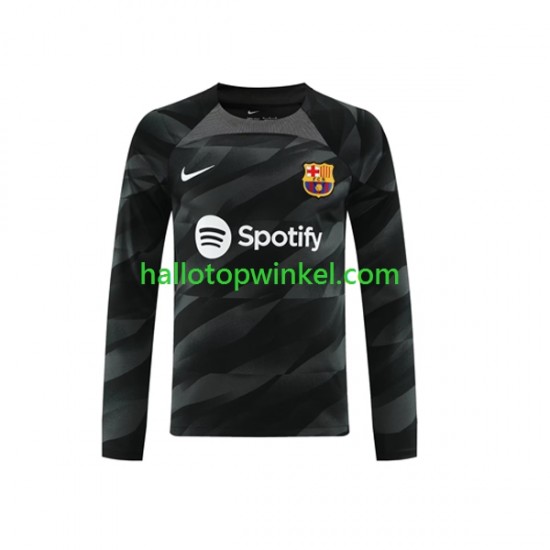 FC Barcelona Voetbalshirt Doelman Heren Uit Tenue 2023-2024 Lange Mouw