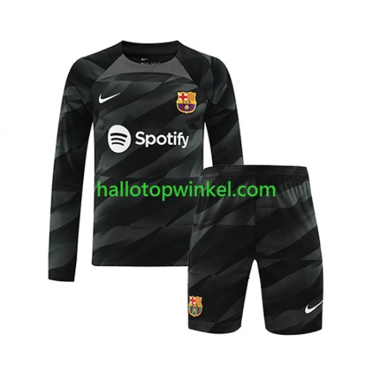 FC Barcelona Voetbalshirt Doelman Kleuters/Kids Uit Tenue 2023-2024 Lange Mouw