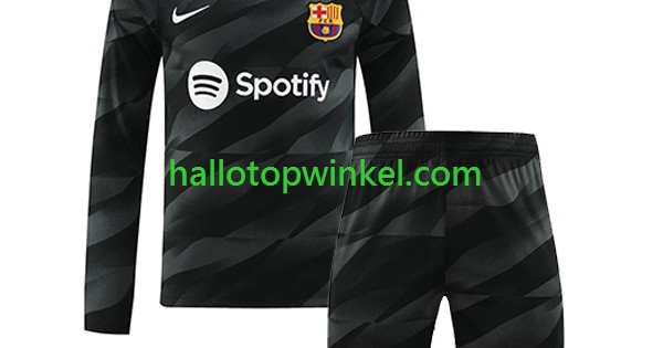 Atlético Madrid Voetbalshirt Doelman Kleuters/Kids Thuis Tenue 2022 2023 Korte Mouw