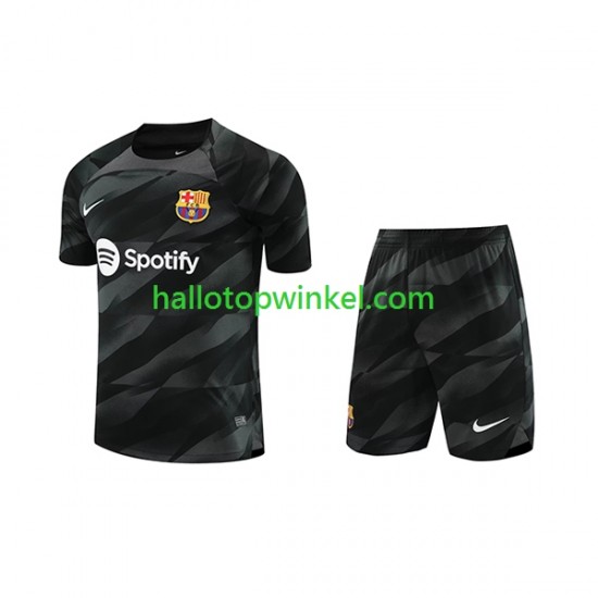 FC Barcelona Voetbalshirt Doelman Kleuters/Kids Uit Tenue 2023-2024 Korte Mouw