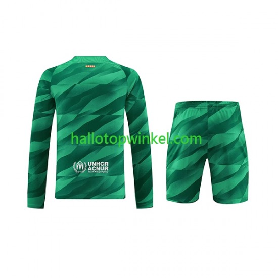 FC Barcelona Voetbalshirt Doelman Kleuters/Kids Thuis Tenue 2023-2024 Lange Mouw