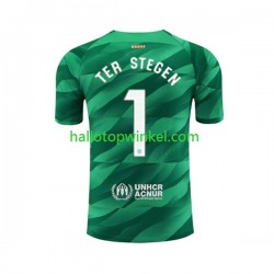 FC Barcelona Voetbalshirt Ter Stegen 1 Doelman Heren Thuis Tenue 2023-2024 Korte Mouw