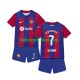 FC Barcelona Voetbalshirt Ousmane Dembele 7 Kleuters/Kids Thuis Tenue 2023-2024 Korte Mouw