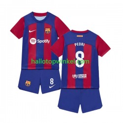FC Barcelona Voetbalshirt Pedri 8 Kleuters/Kids Thuis Tenue 2023-2024 Korte Mouw