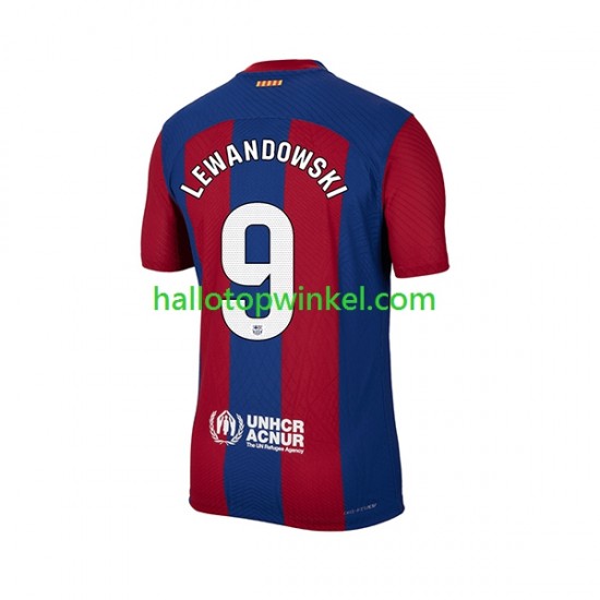 FC Barcelona Voetbalshirt Robert Lewandowski 9 Heren Thuis Tenue 2023-2024 Korte Mouw