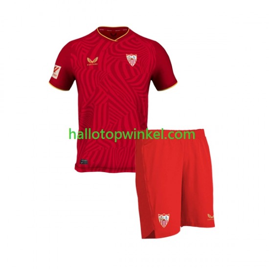 Sevilla FC Voetbalshirt Kleuters/Kids Uit Tenue 2023-2024 Korte Mouw