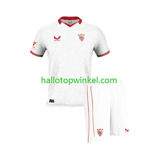 Sevilla FC Voetbalshirt Kleuters/Kids Thuis Tenue 2023-2024 Korte Mouw