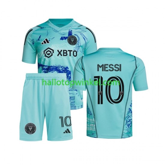 Inter Miami Voetbalshirt Lionel Messi 10 Special Kleuters/Kids Thuis Tenue 2023-2024 Korte Mouw