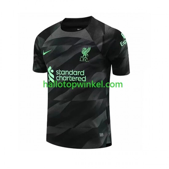 Liverpool Voetbalshirt Doelman Heren Uit Tenue 2023-2024 Korte Mouw
