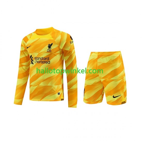 Liverpool Voetbalshirt Doelman Kleuters/Kids Derde Tenue 2023-2024 Lange Mouw
