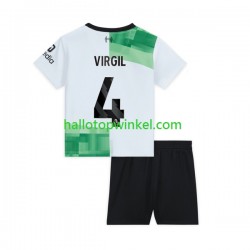 Liverpool Voetbalshirt Virgil van Dijk 4 Kleuters/Kids Uit Tenue 2023-2024 Korte Mouw