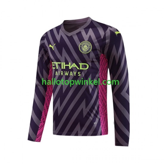 Manchester City Voetbalshirt Doelman Heren Uit Tenue 2023-2024 Lange Mouw
