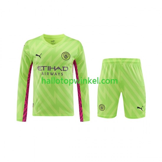 Manchester City Voetbalshirt Doelman Kleuters/Kids Derde Tenue 2023-2024 Lange Mouw