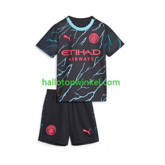 Manchester City Voetbalshirt Kleuters/Kids Derde Tenue 2023-2024 Korte Mouw