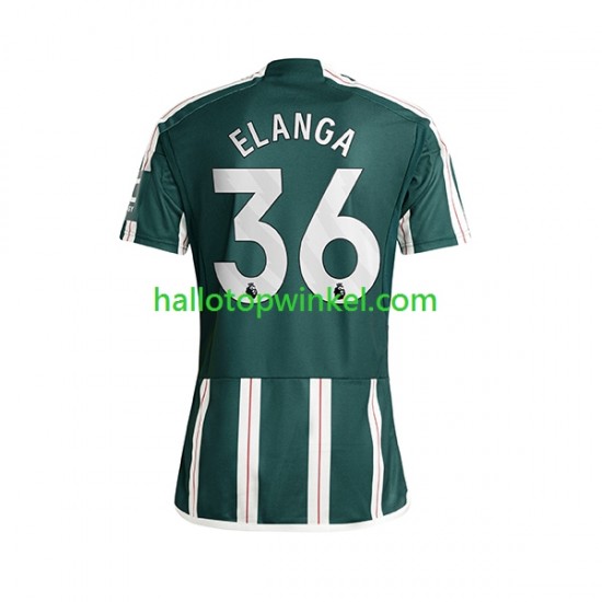 Manchester United Voetbalshirt Anthony Elanga 36 Heren Uit Tenue 2023-2024 Korte Mouw