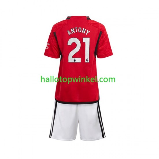 Manchester United Voetbalshirt Antony Matheus 21 Kleuters/Kids Thuis Tenue 2023-2024 Korte Mouw
