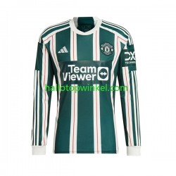 Manchester United Voetbalshirt Heren Uit Tenue 2023-2024 Lange Mouw
