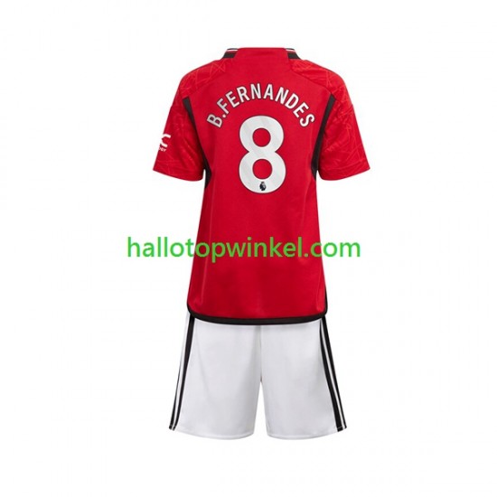 Manchester United Voetbalshirt B.Fernandes 8 Kleuters/Kids Thuis Tenue 2023-2024 Korte Mouw