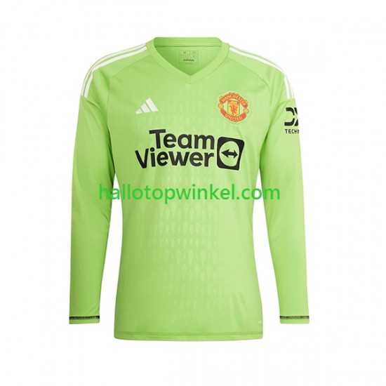 Manchester United Voetbalshirt Doelman Heren Thuis Tenue 2023-2024 Lange Mouw