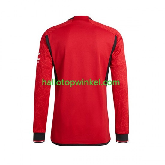 Manchester United Voetbalshirt Heren Thuis Tenue 2023-2024 Lange Mouw