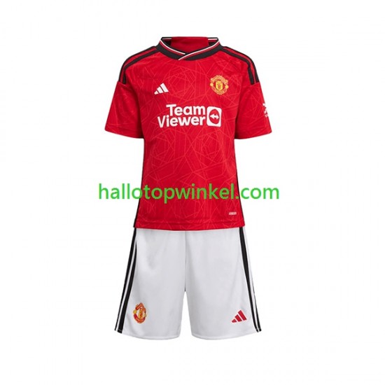 Manchester United Voetbalshirt Kleuters/Kids Thuis Tenue 2023-2024 Korte Mouw