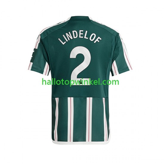 Manchester United Voetbalshirt Lindelof 2 Heren Uit Tenue 2023-2024 Korte Mouw