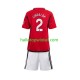Manchester United Voetbalshirt Lindelof 2 Kleuters/Kids Thuis Tenue 2023-2024 Korte Mouw