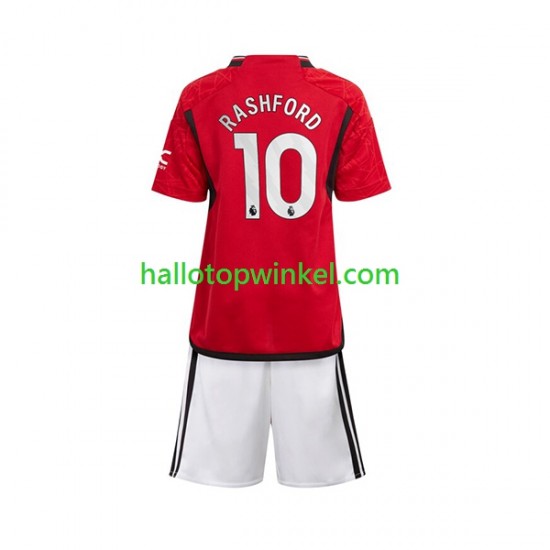Manchester United Voetbalshirt Marcus Rashford 10 Kleuters/Kids Thuis Tenue 2023-2024 Korte Mouw